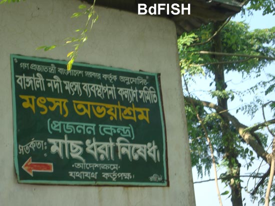 A Signboard of a Fish Sanctuary